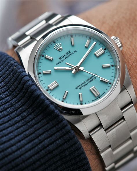 rolex oyster bluebird|Rolex with tiffany blue dial.